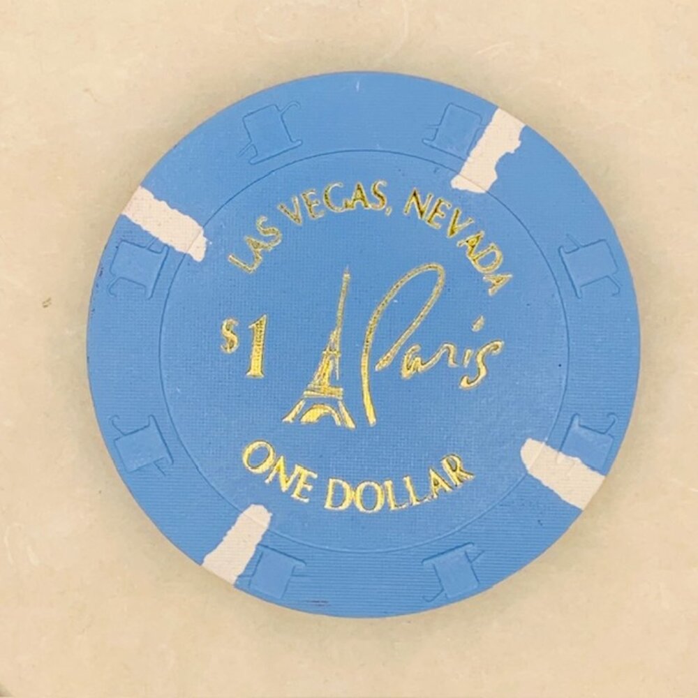 The Paris Casino Chip Las Vegas $1 Lucky Gift Charm Coin Card Protector Gamble